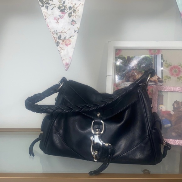 🔥👜Francesco Biasia Black All Leather Bag